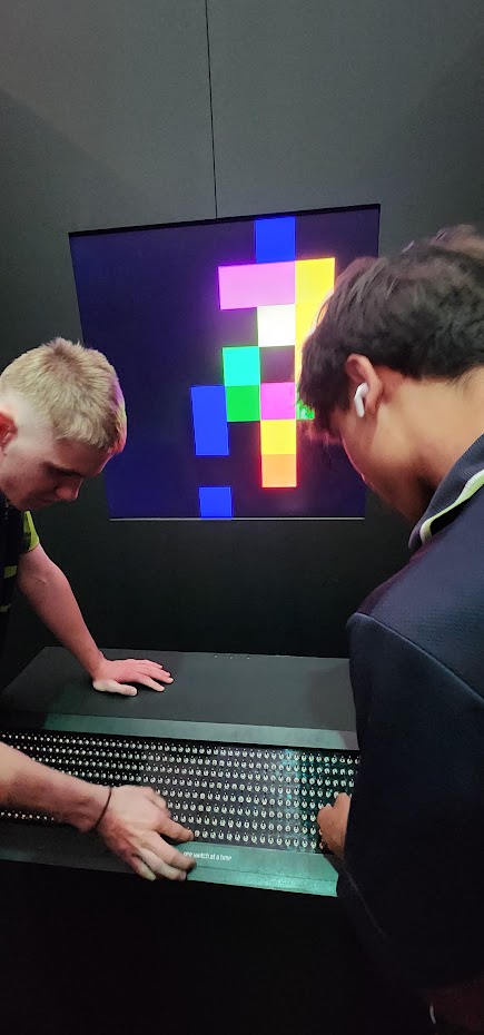 Students using binary switches