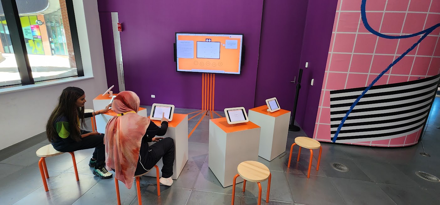 Students playing Deviation Game